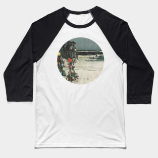 Christmas Beach Baseball T-Shirt